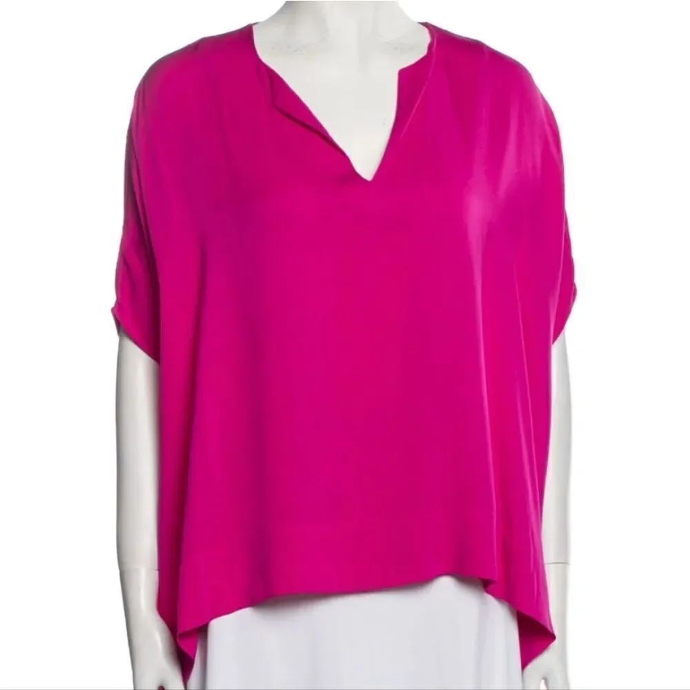 NWOT Diane Von Furstenberg L pink Silk top blouse
